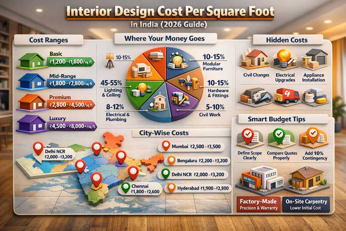 Home Interior Design Cost Per Square Foot Explained (India 2026 ...