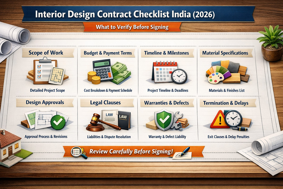 Interior Design Contract Checklist India (2026): What to Verify Before ...
