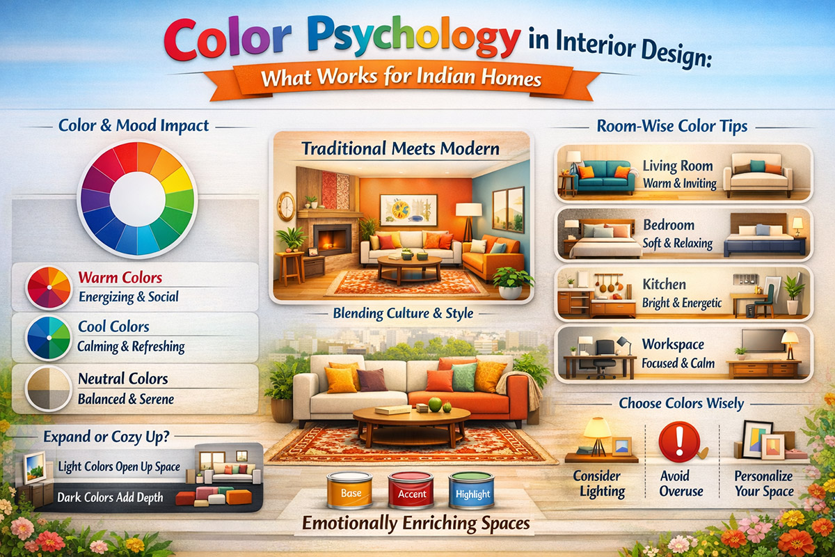 Color Psychology in Interior Design: Best Color Choices for Indian ...