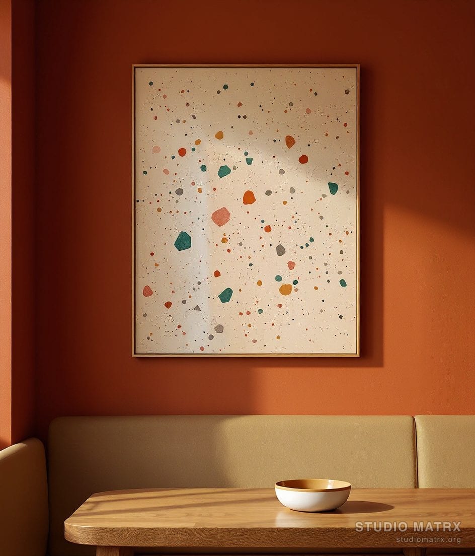 Terrazzo Speckle Abstract — Terracotta Wall