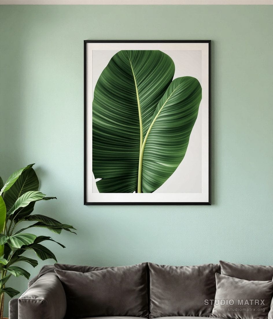 Tropical Banana Leaf Print — Sage Wall