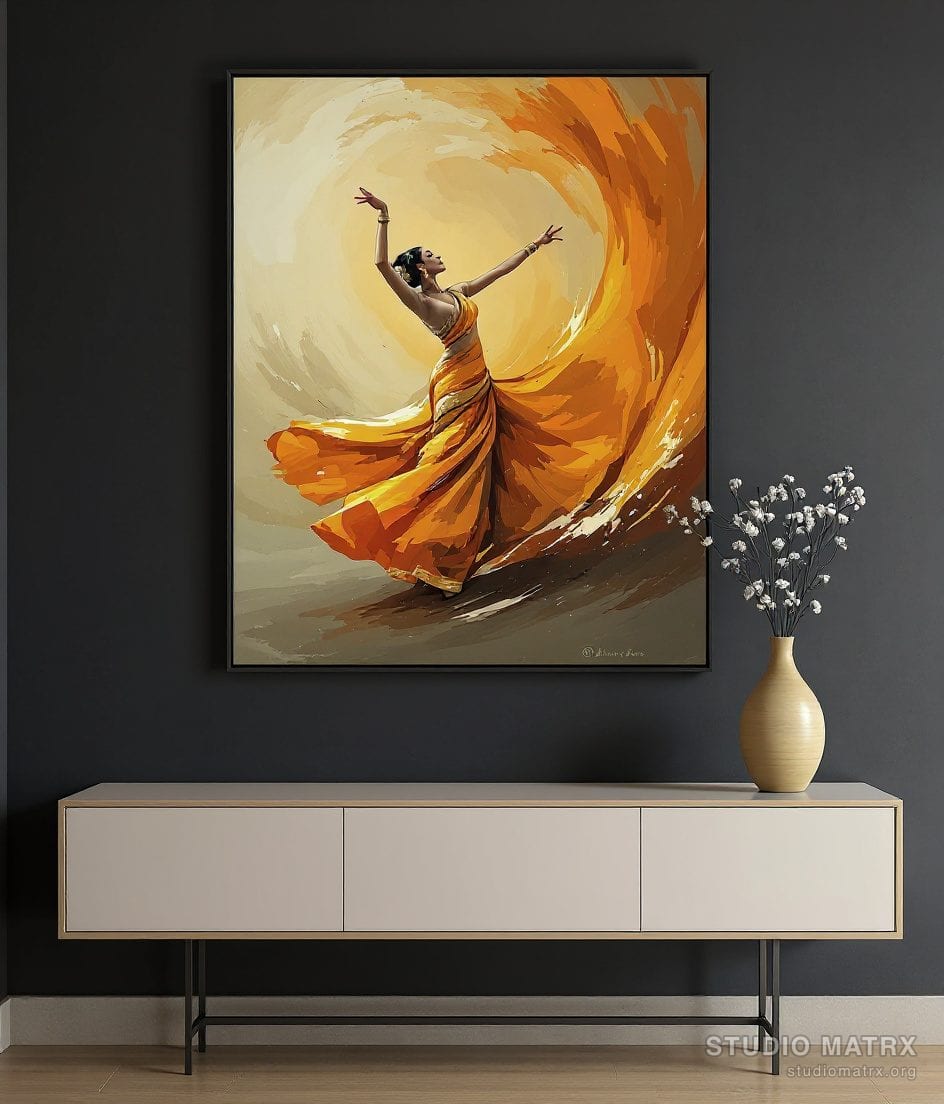 Contemporary Dancer In Motion — Charcoal Wall