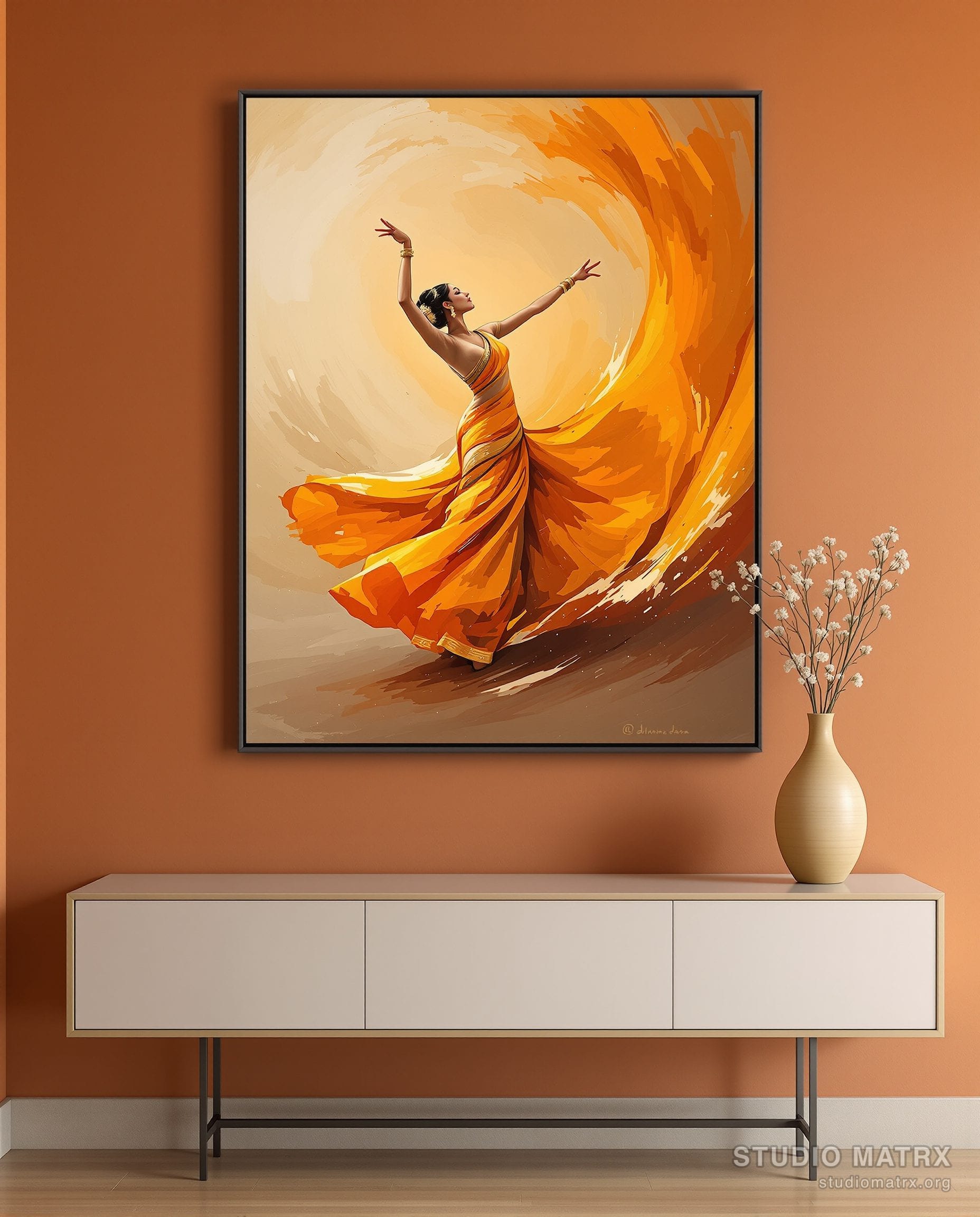 Contemporary Dancer In Motion — Terracotta Wall