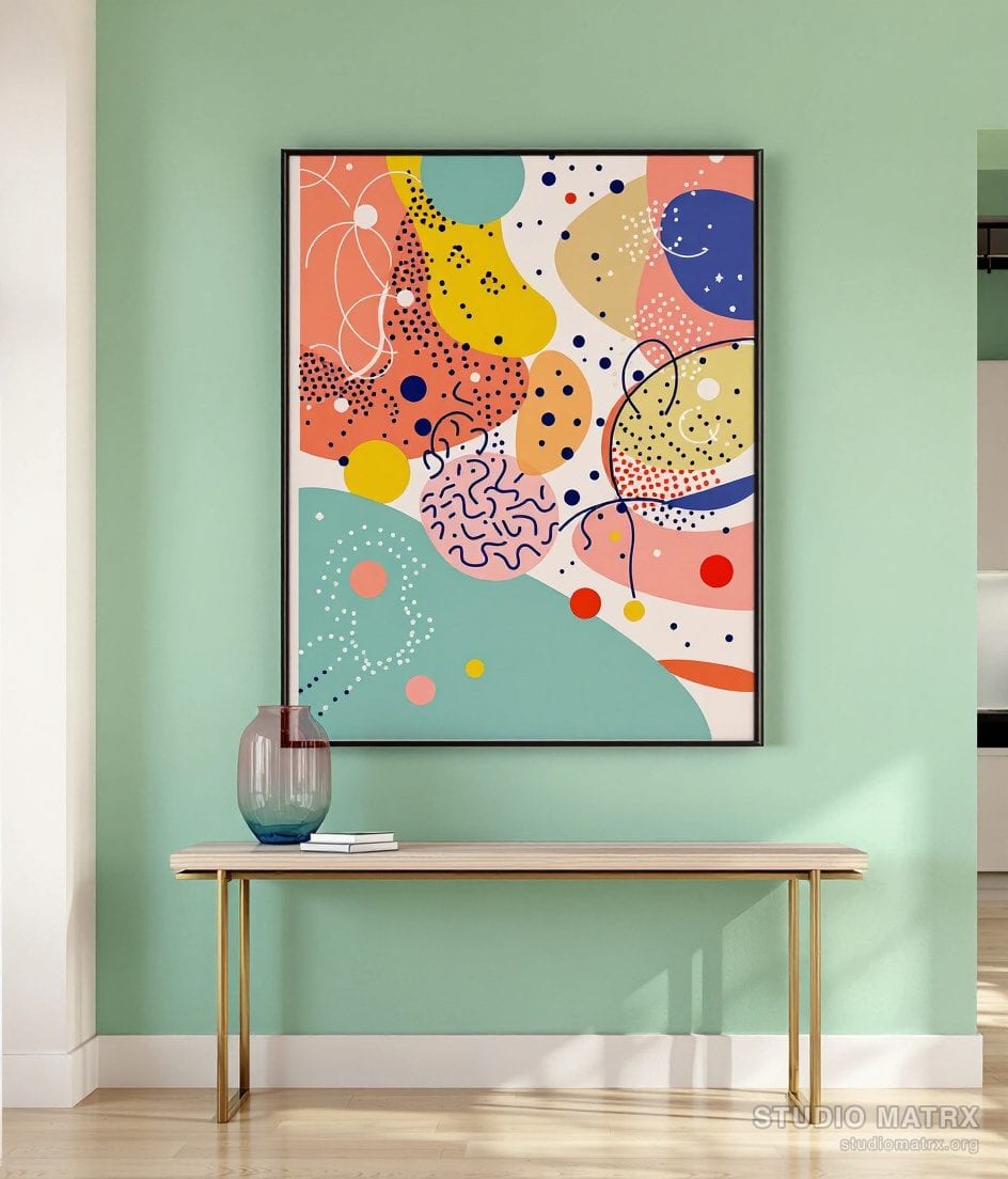 Memphis Pattern Pop — Sage Wall