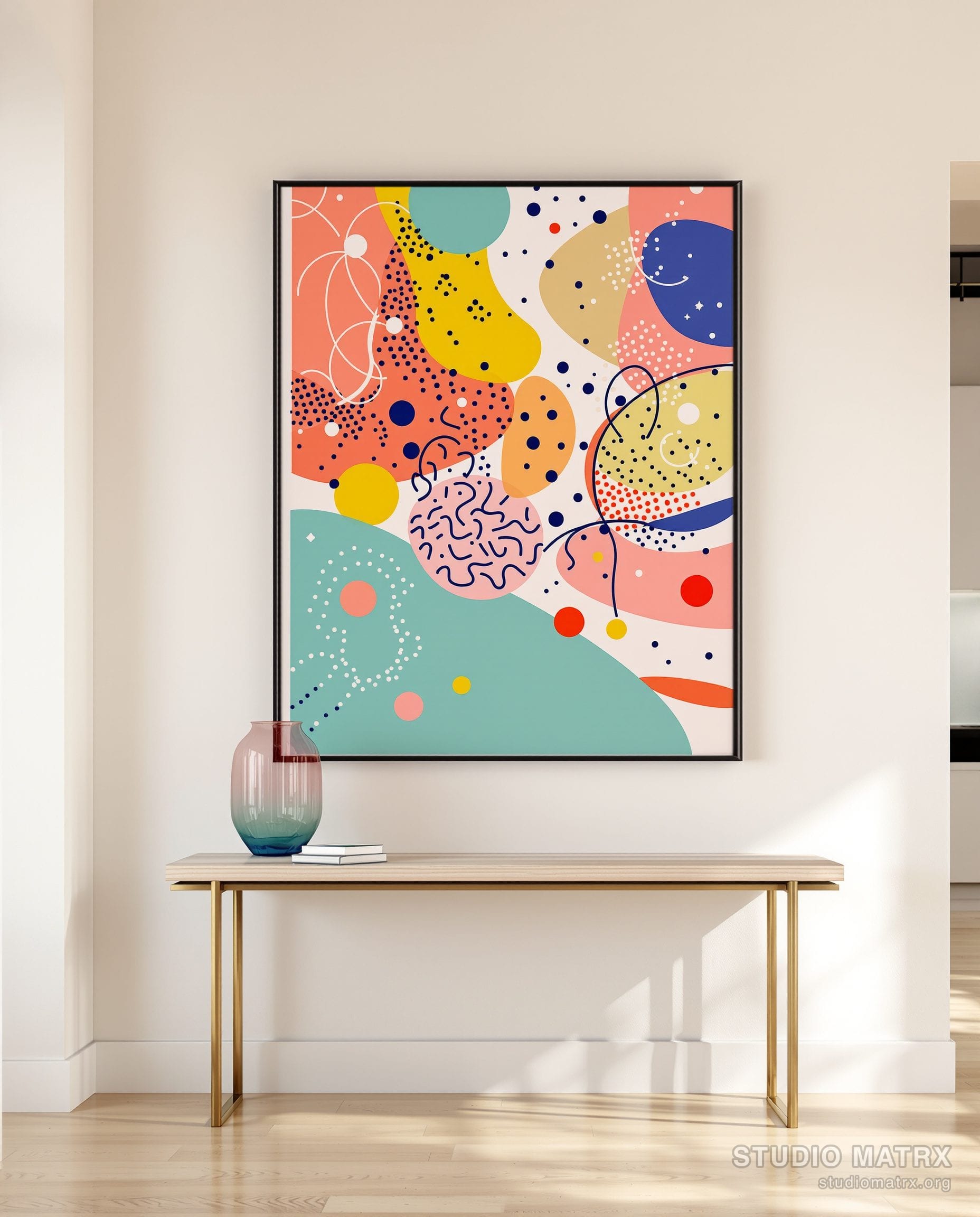 Memphis Pattern Pop — Warm White Wall