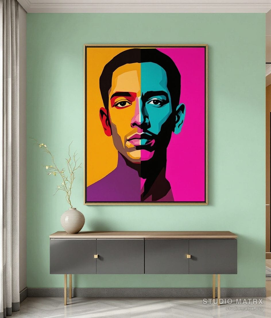 Pop Art Portrait — Sage Wall