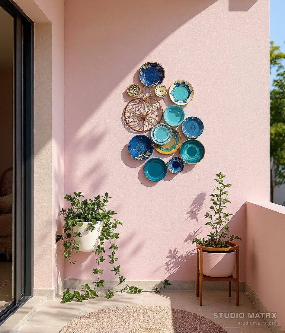 Balcony Outdoor Wall Art — Blush & Sage