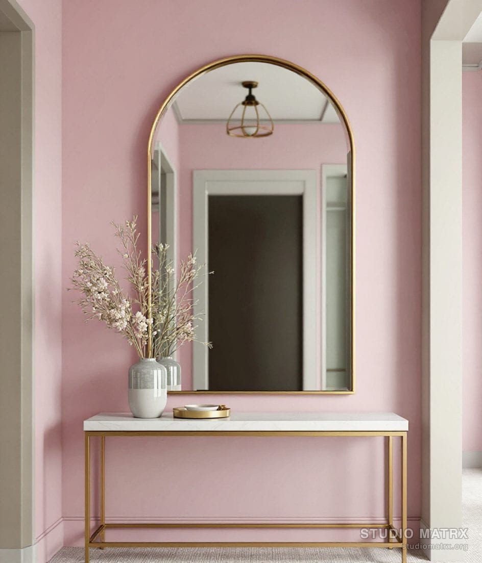 Foyer Statement Mirror Decor — Blush & Sage