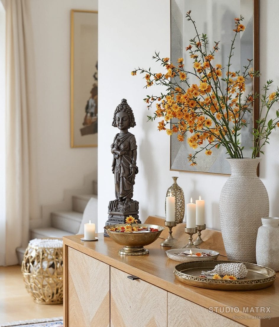 Foyer Traditional Welcome Decor — Warm Neutral