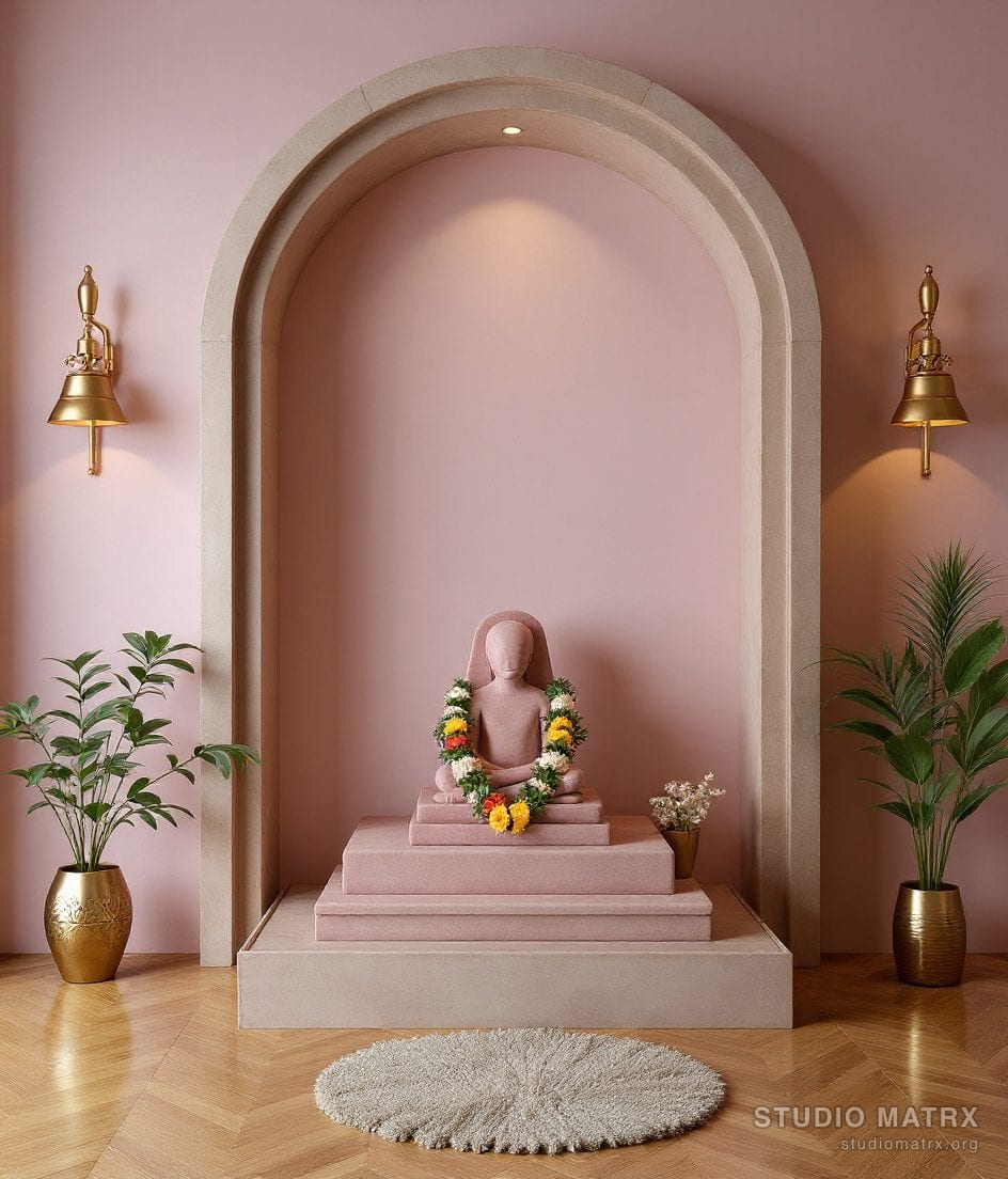 Pooja Room Brass And Marble Decor — Blush & Sage
