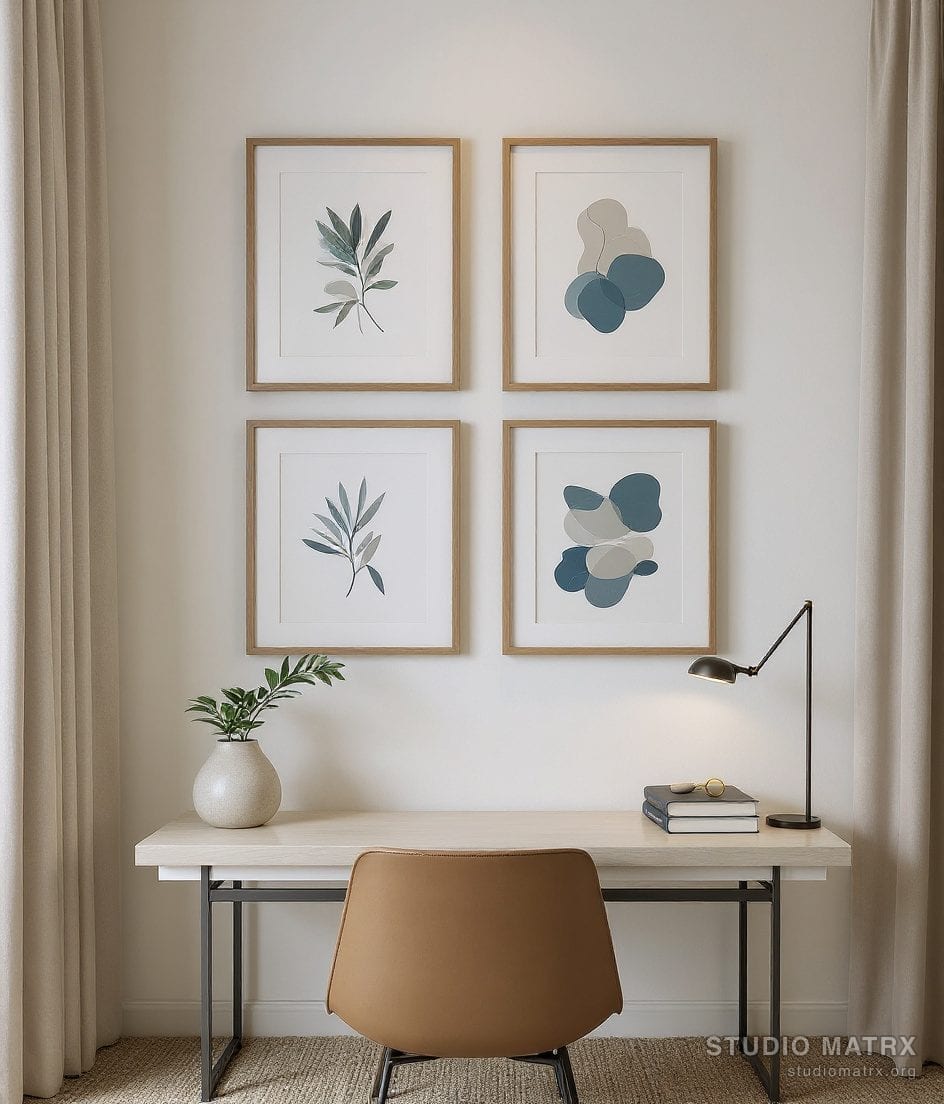 Study Framed Prints Gallery — Warm Neutral
