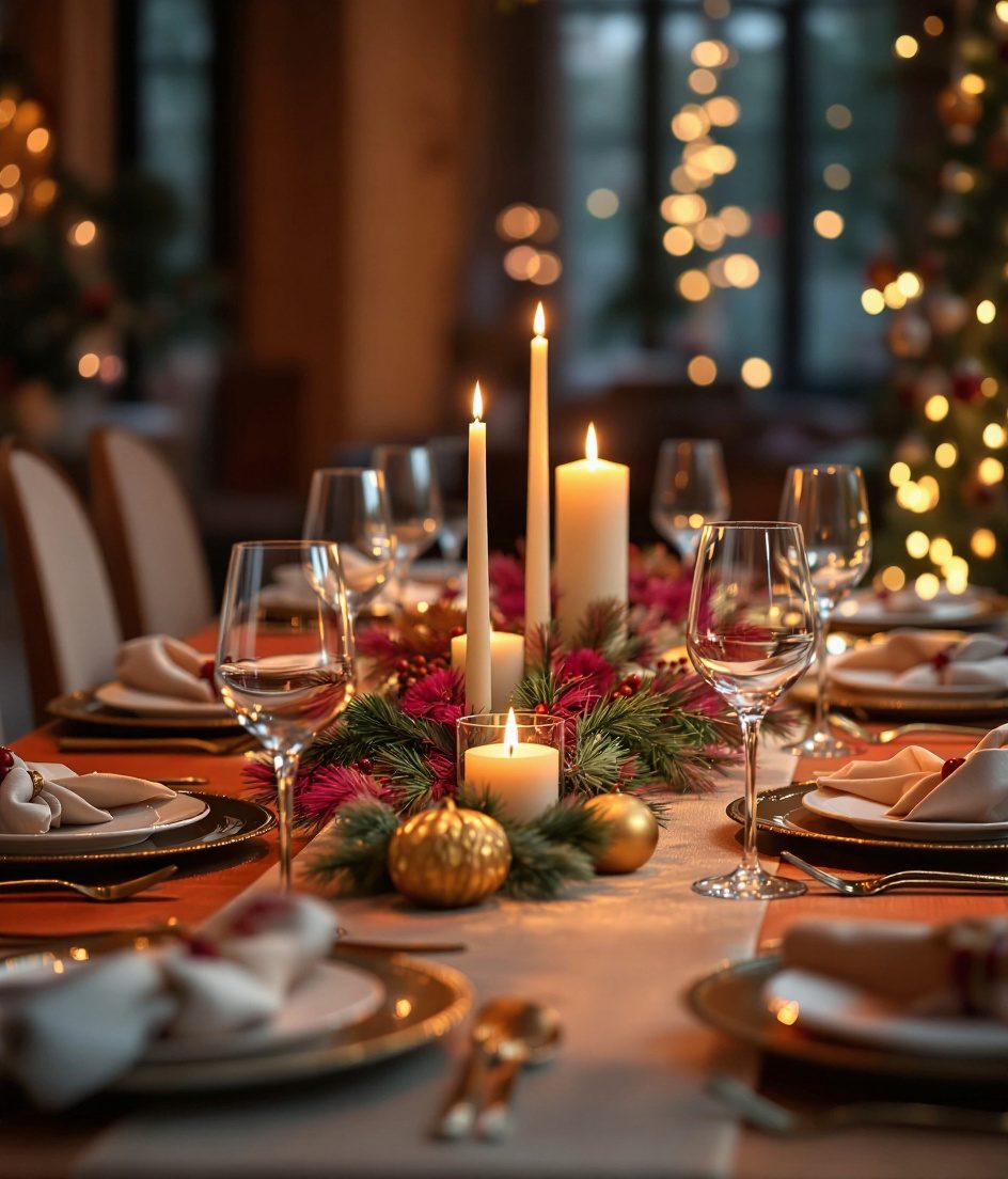 Christmas Festive Dining Table — Marigold & Magenta