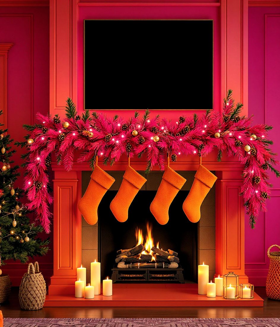 Christmas Mantel Garland — Marigold & Magenta