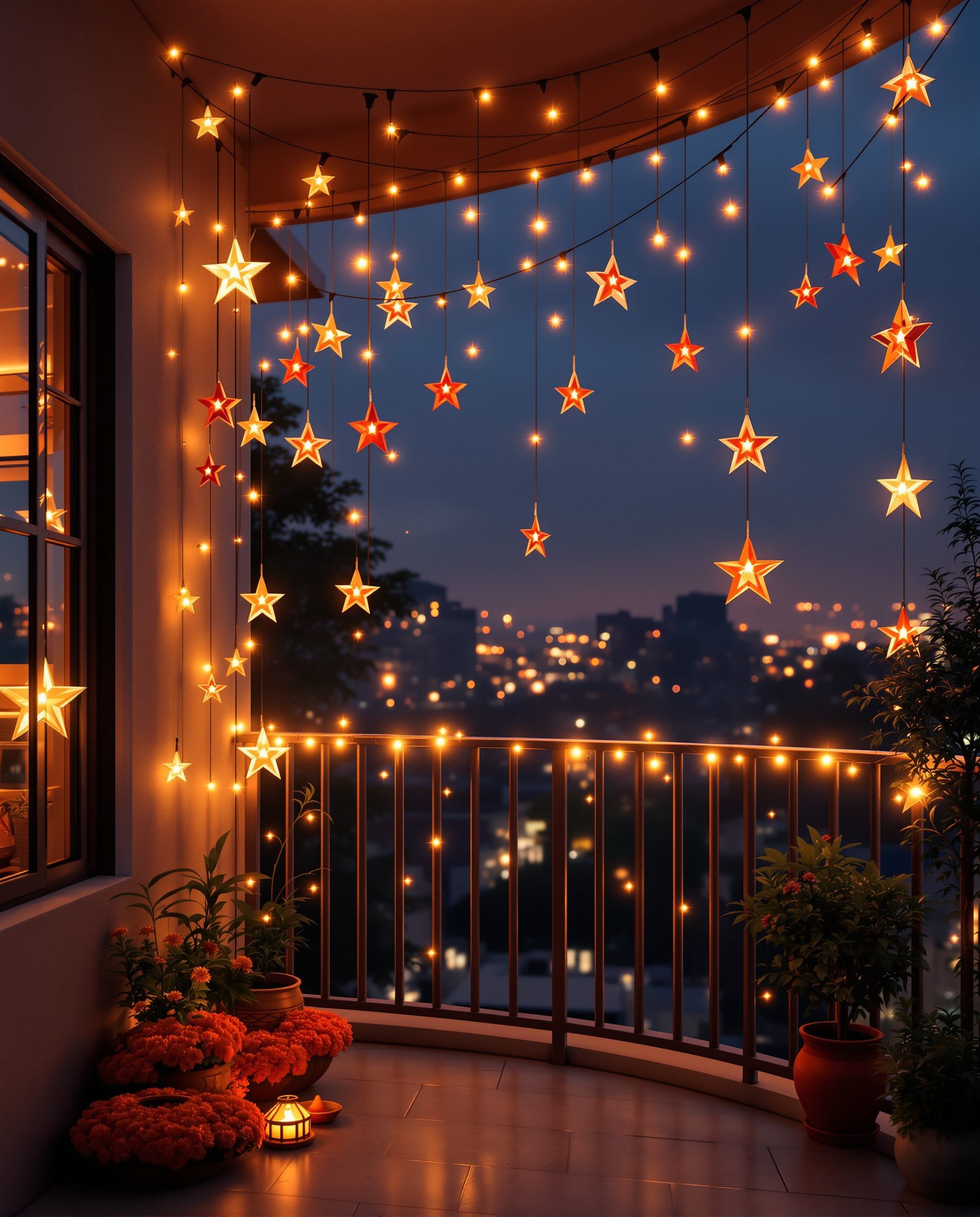 Diwali Balcony Light Canopy