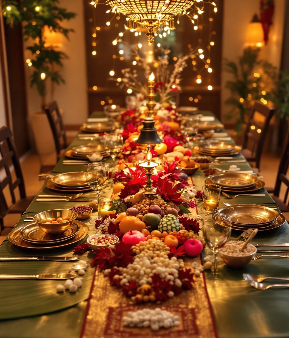 Festive Harvest Dining Decor — Marigold & Magenta