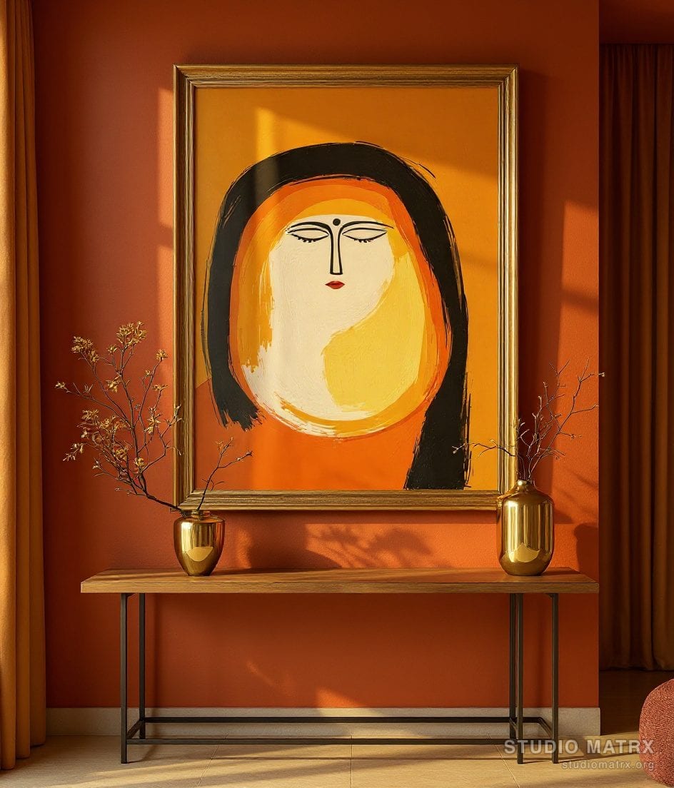 Kalighat Bold Figure — Terracotta Wall
