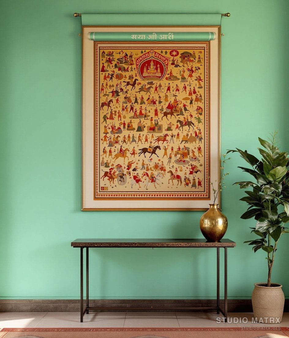 Rajasthani Phad Scroll — Sage Wall
