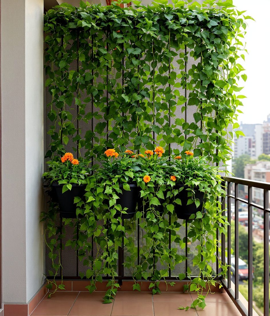 Balcony Railing Planters — Charcoal & Stone