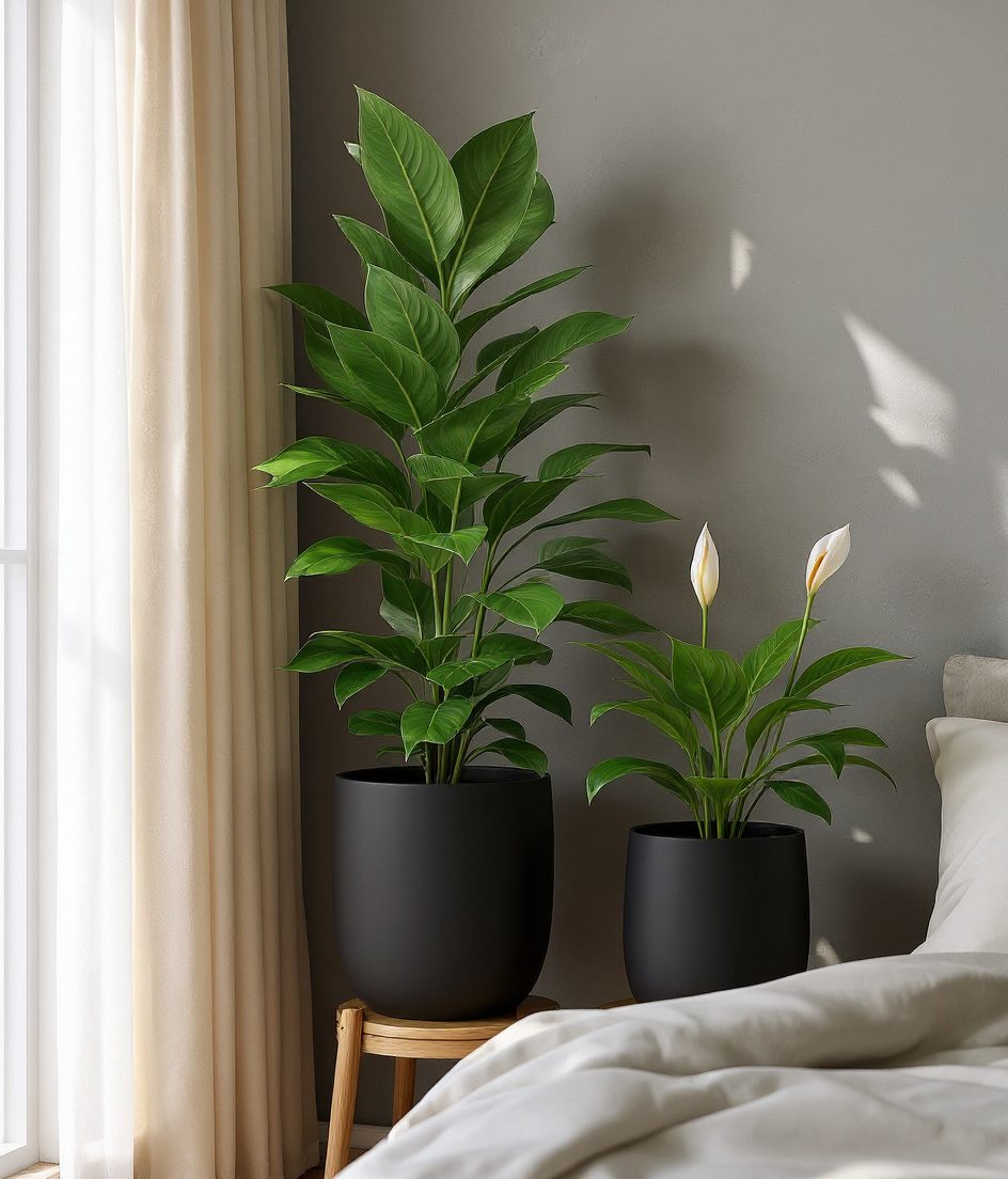 Bedroom Green Corner — Charcoal & Stone