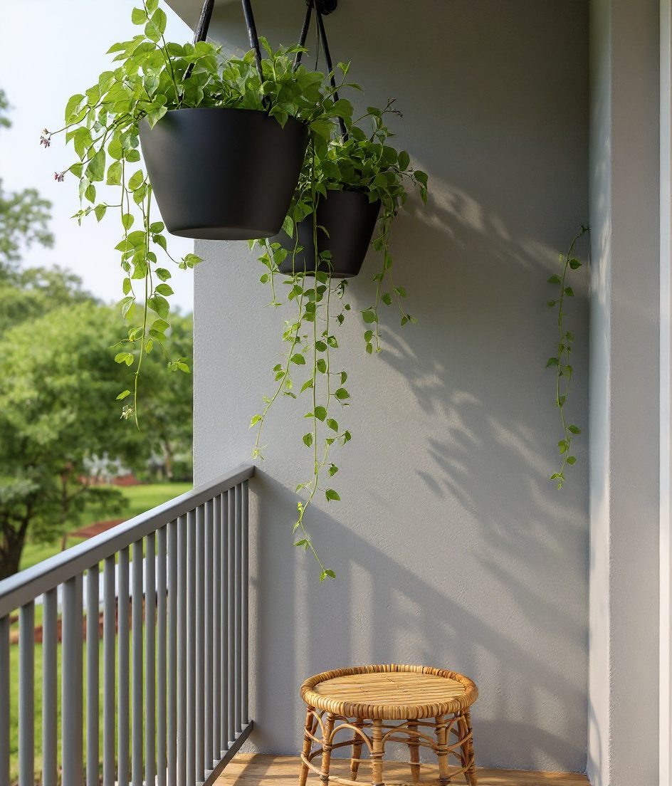Hanging Baskets Balcony — Charcoal & Stone