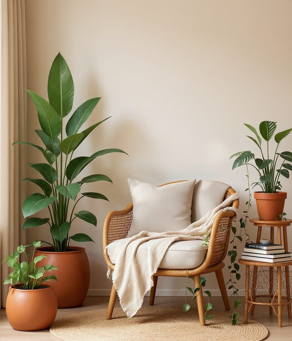 Reading Nook Plant Corner — Terracotta & Warm White