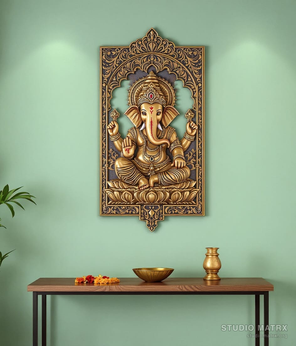 Ganesha Metal Wall Art — Sage Wall