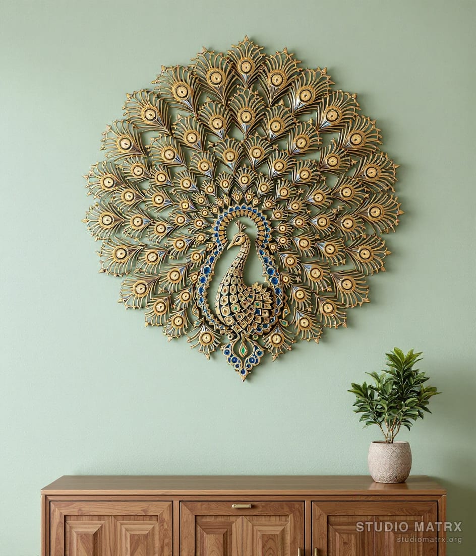 Metal Peacock Wall Art — Sage Wall