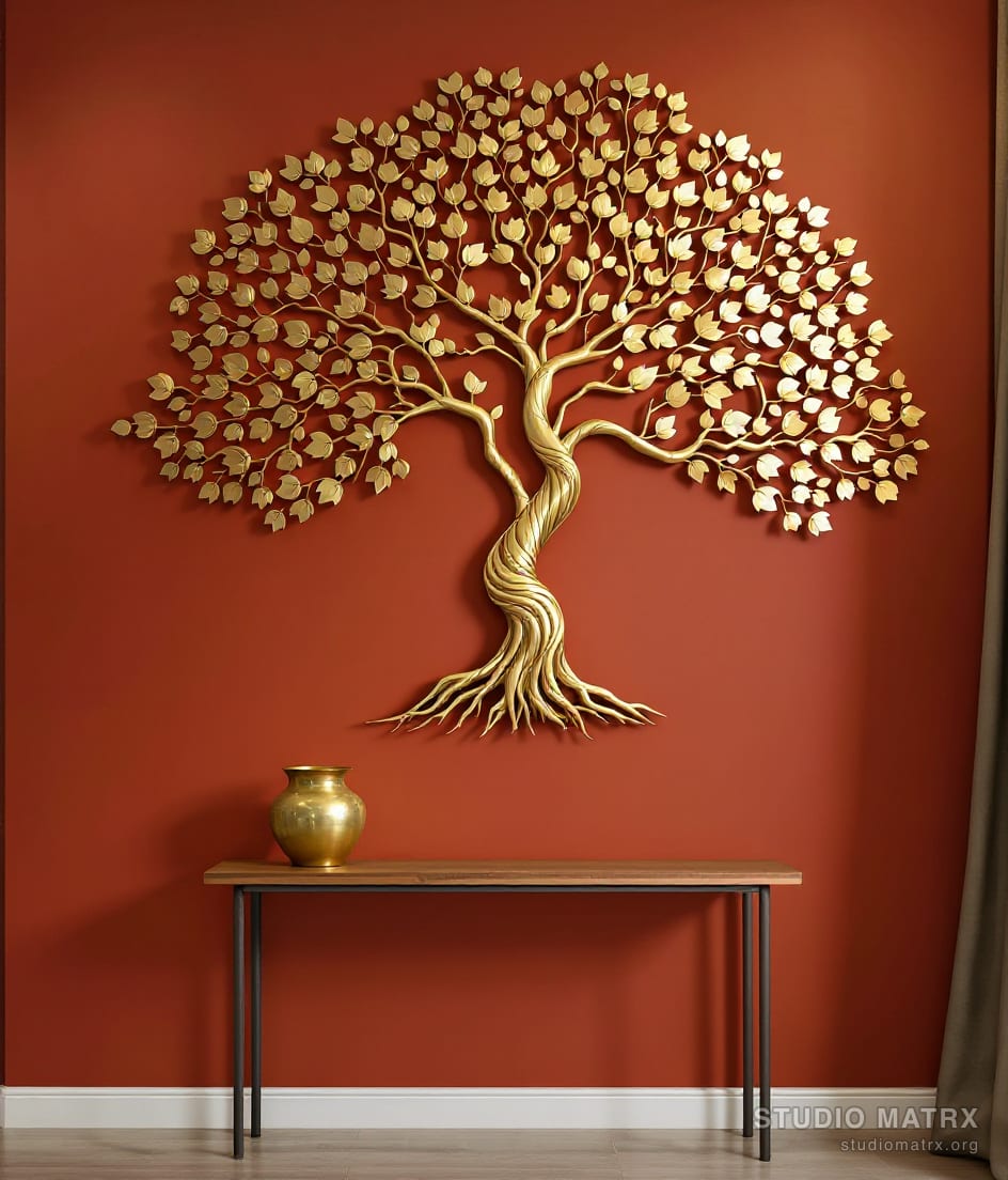 Tree of Life Metal Wall Art — Terracotta Wall
