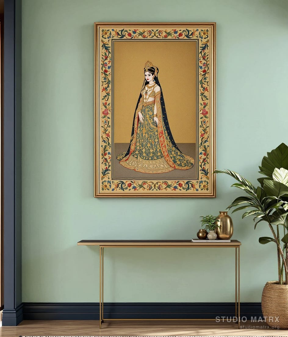 Deccani Noblewoman — Sage Wall