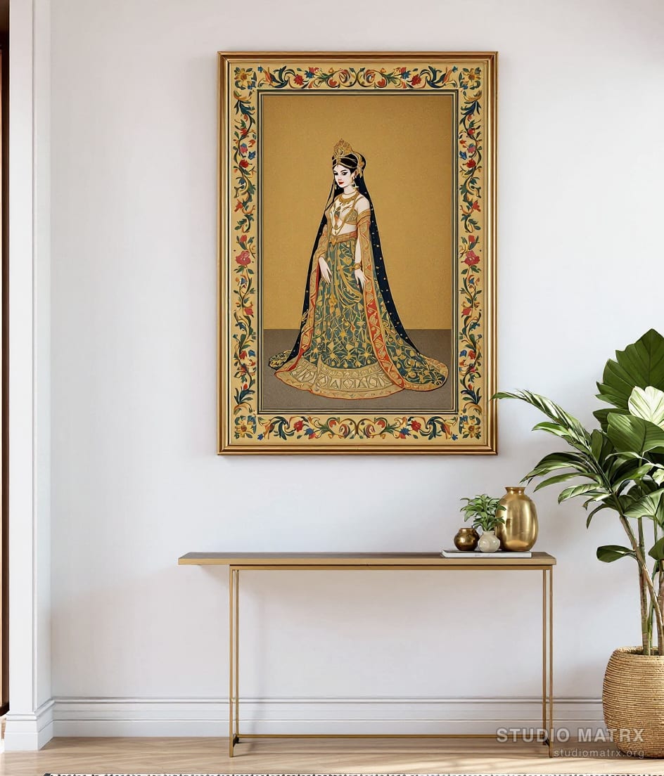 Deccani Noblewoman — Warm White Wall