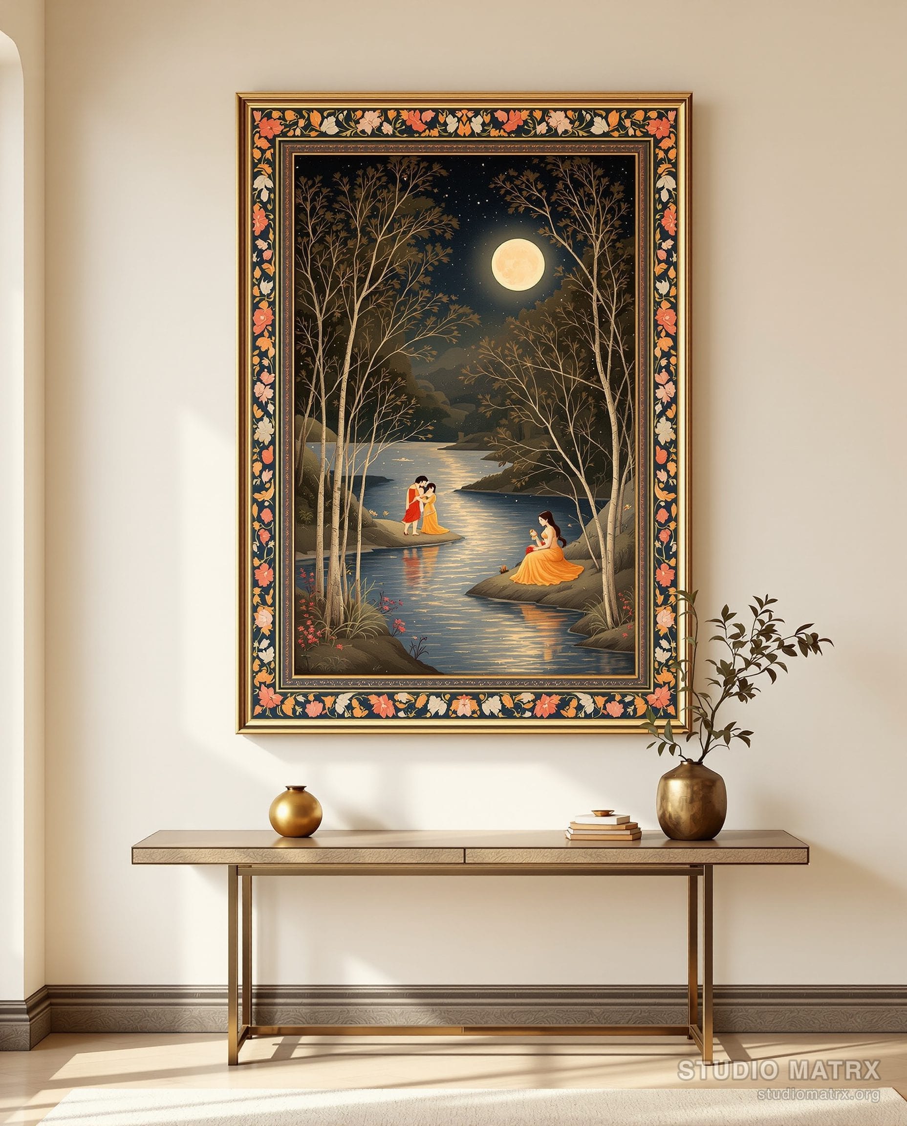 Gita Govinda Lovers — Warm White Wall