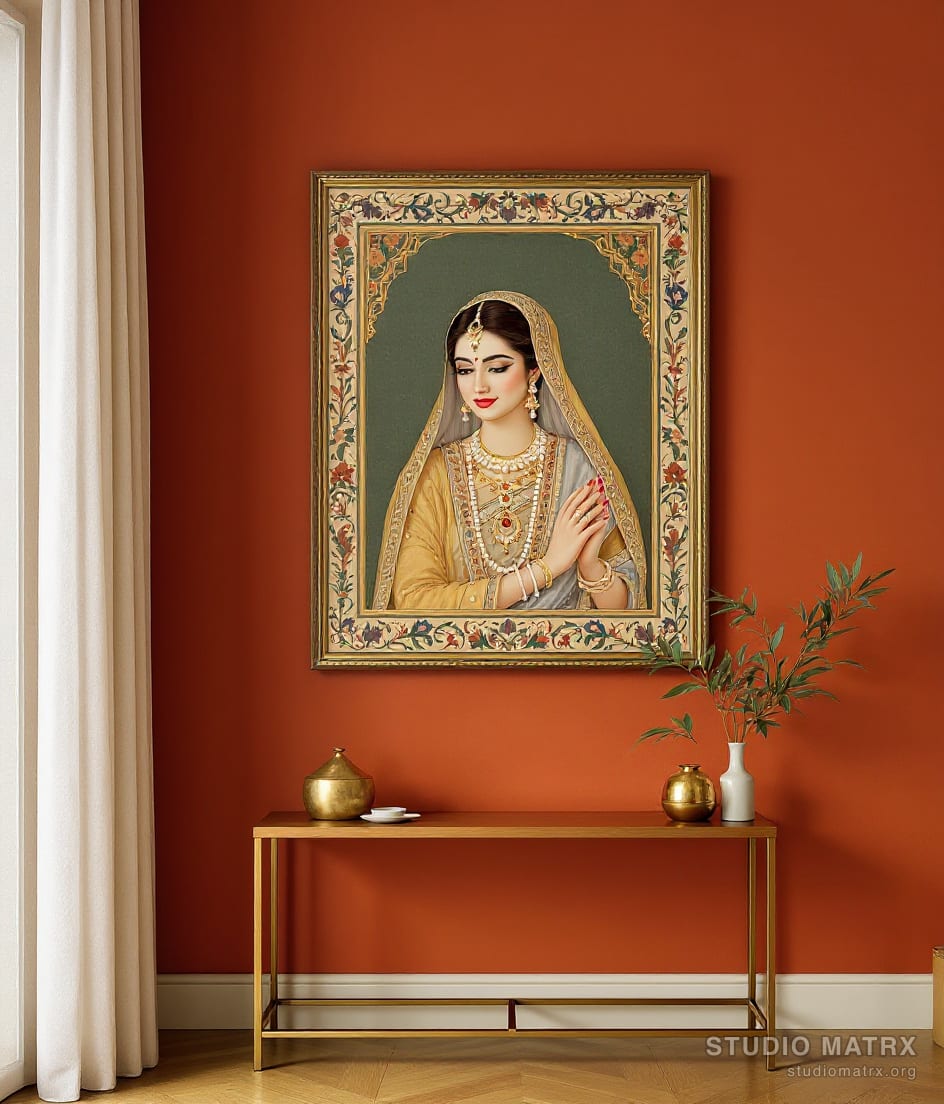 Kishangarh Bani Thani Lady — Terracotta Wall