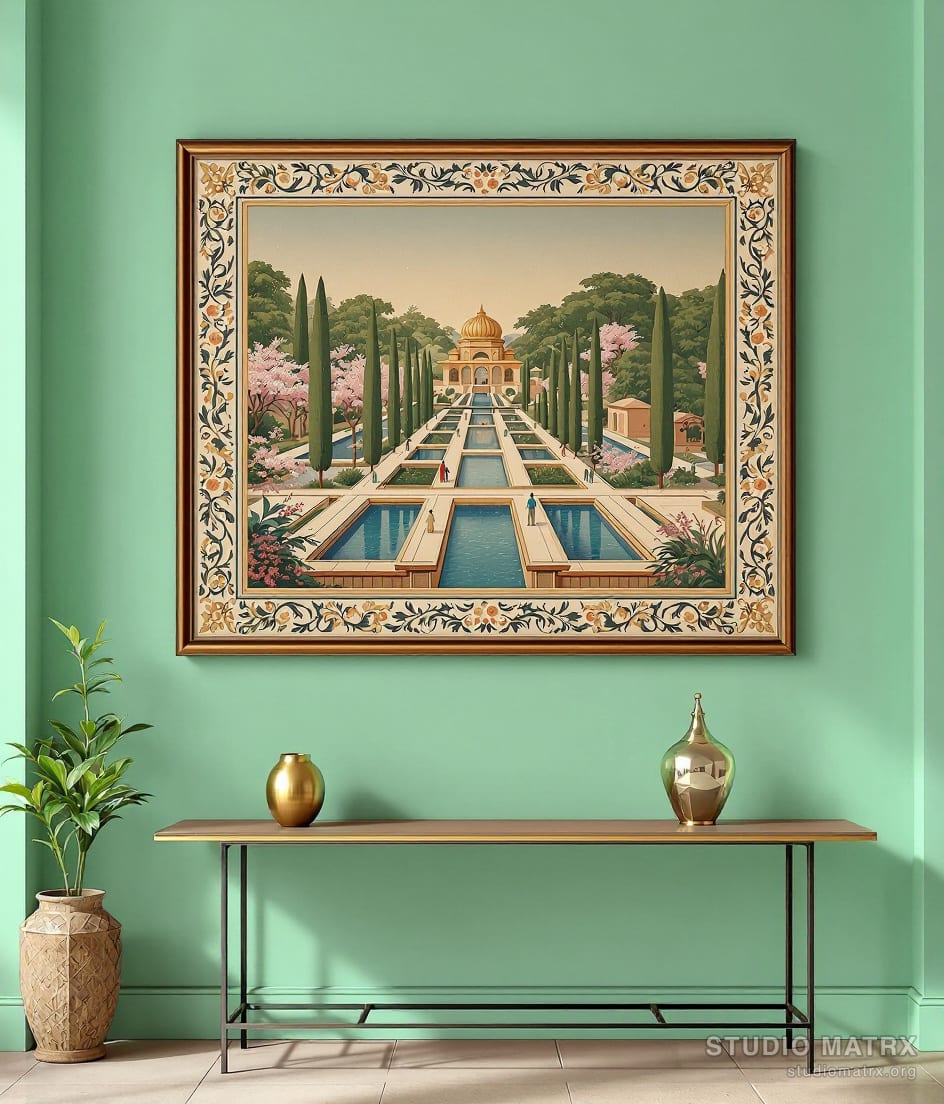 Mughal Charbagh Garden — Sage Wall