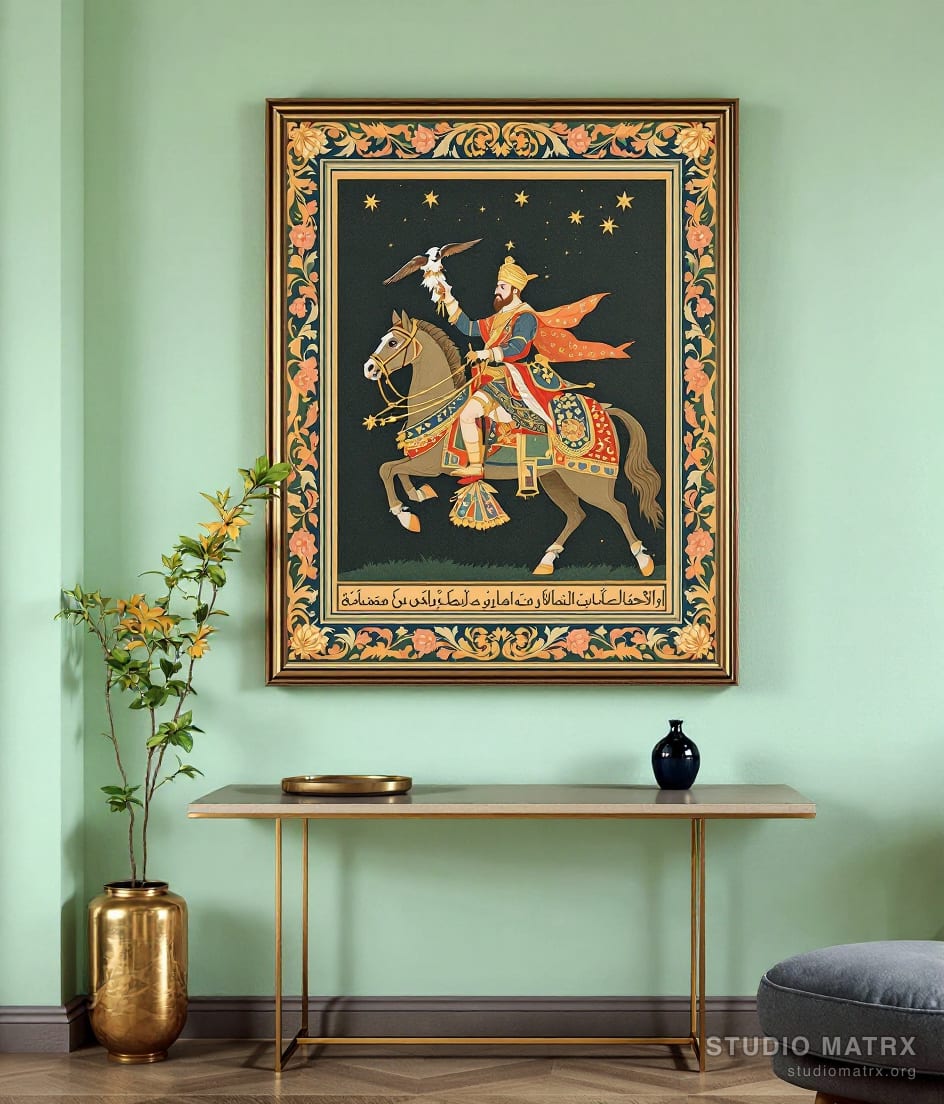 Mughal Falconry On Horseback — Sage Wall