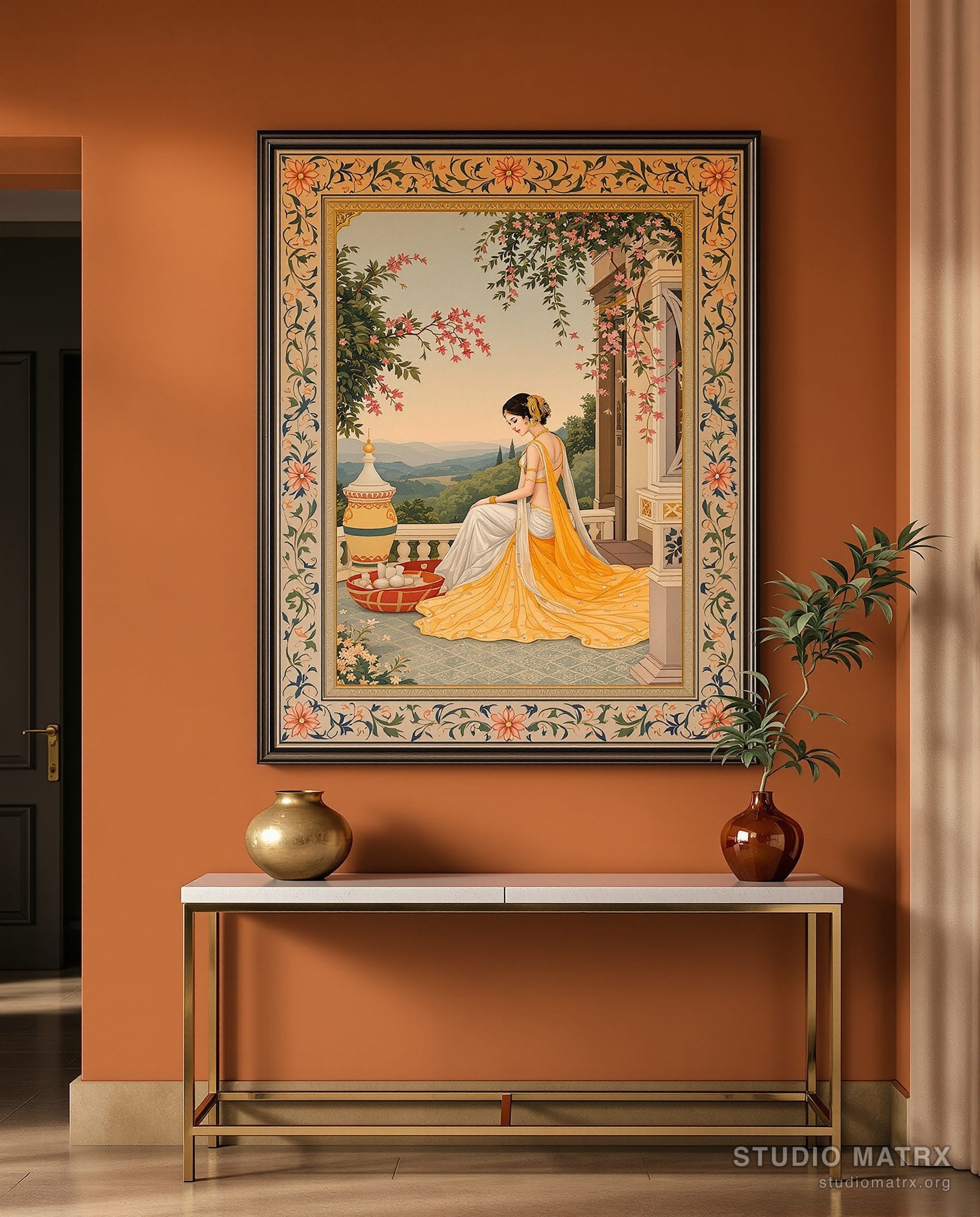 Pahari Nayika Heroine — Terracotta Wall
