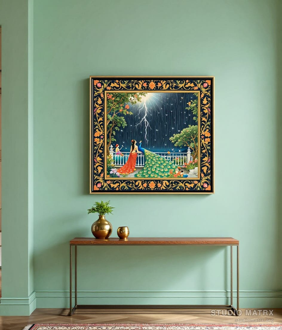 Peacock And Lady Monsoon — Sage Wall