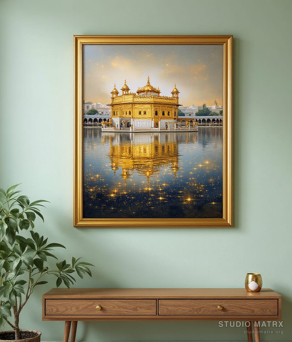 Golden Temple Reflections — Sage Wall