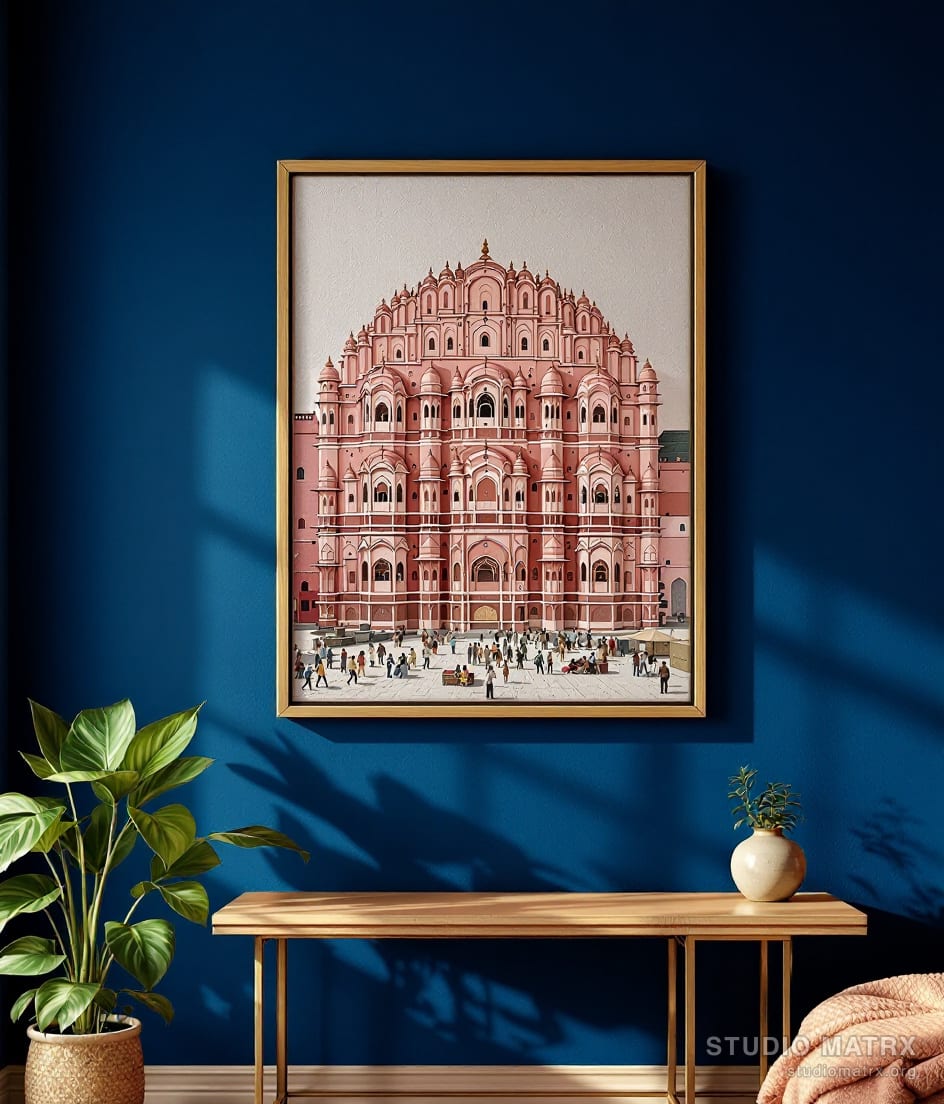 Jaipur, the Pink City — Navy Wall