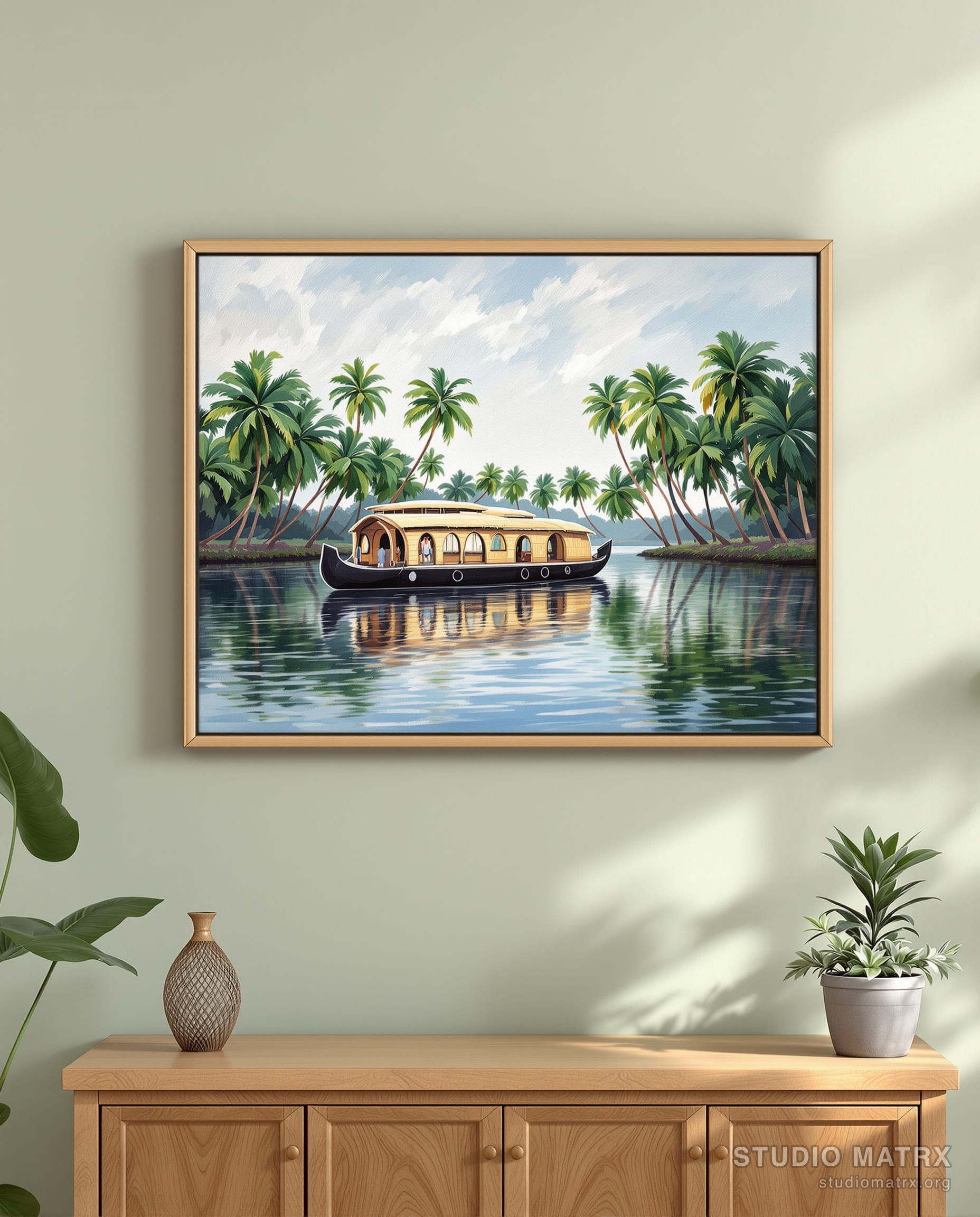 Kerala Backwaters Houseboat — Sage Wall