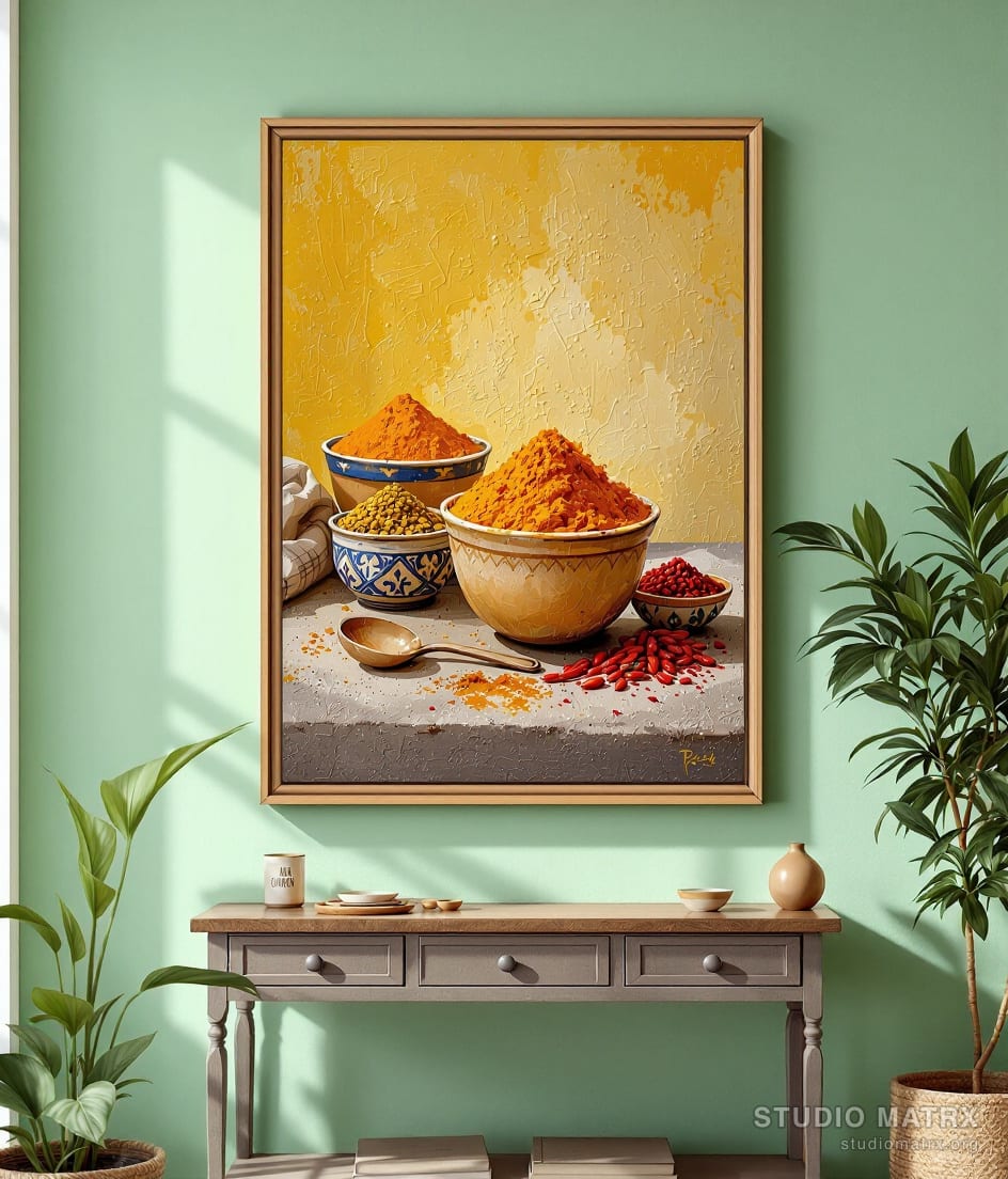 Indian Spice Still Life — Sage Wall