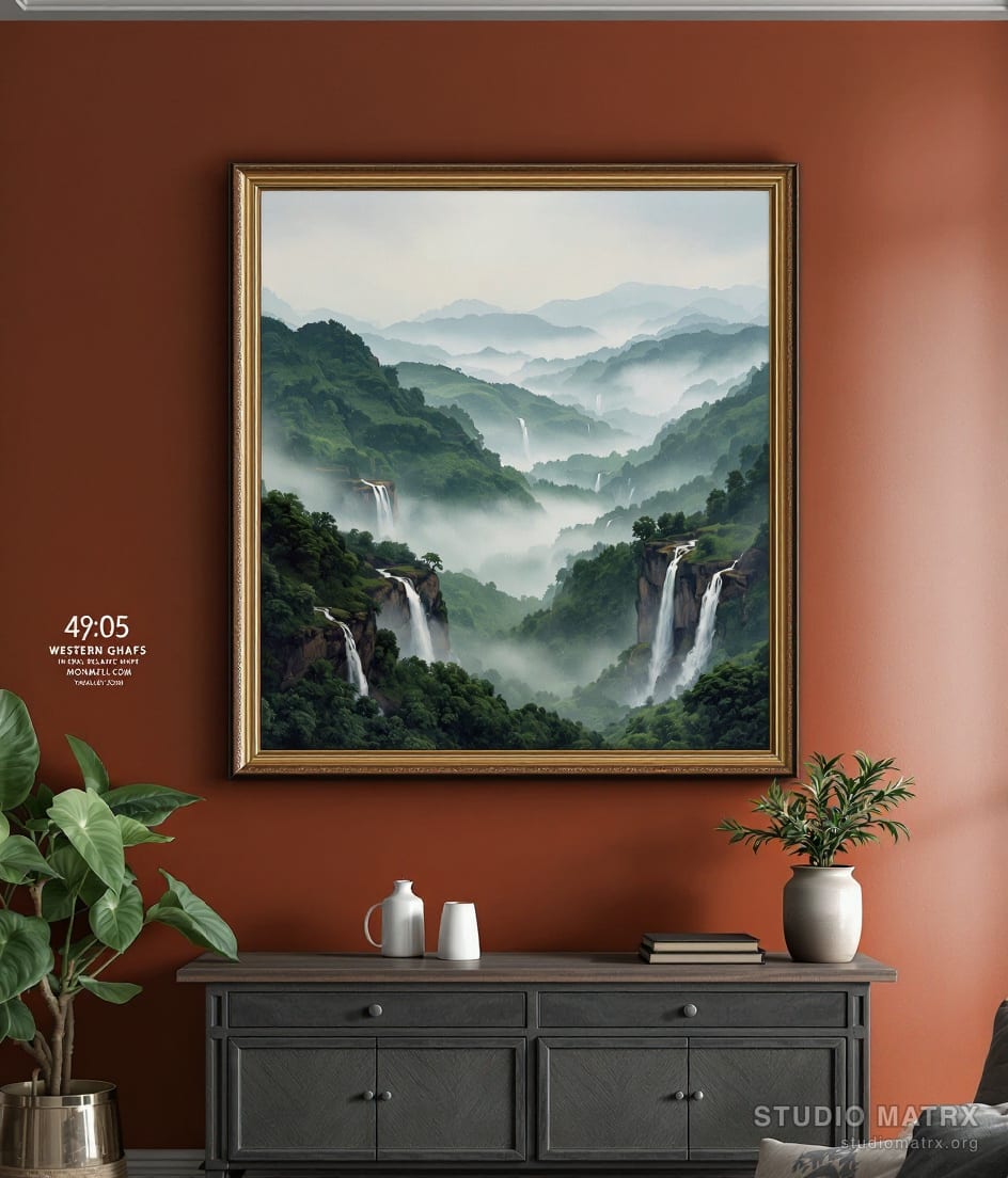 Western Ghats in Monsoon — Terracotta Wall
