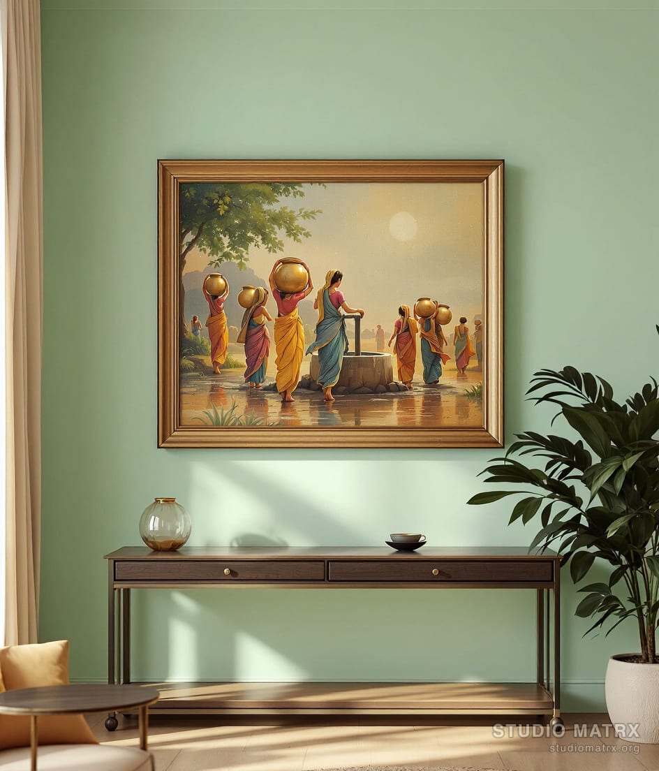 Women at the Village Well — Sage Wall