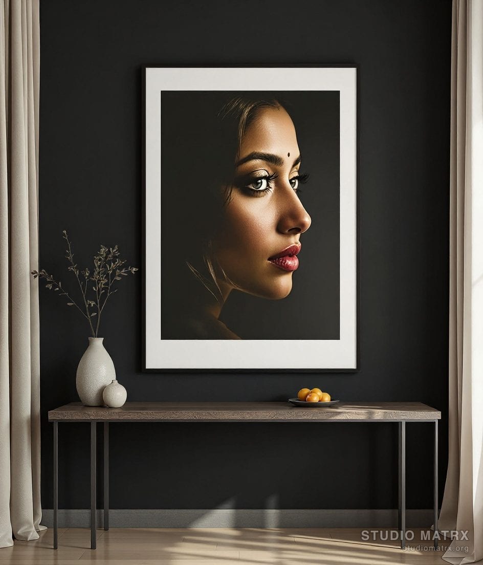 Black And White Portrait Wall Art — Charcoal Wall