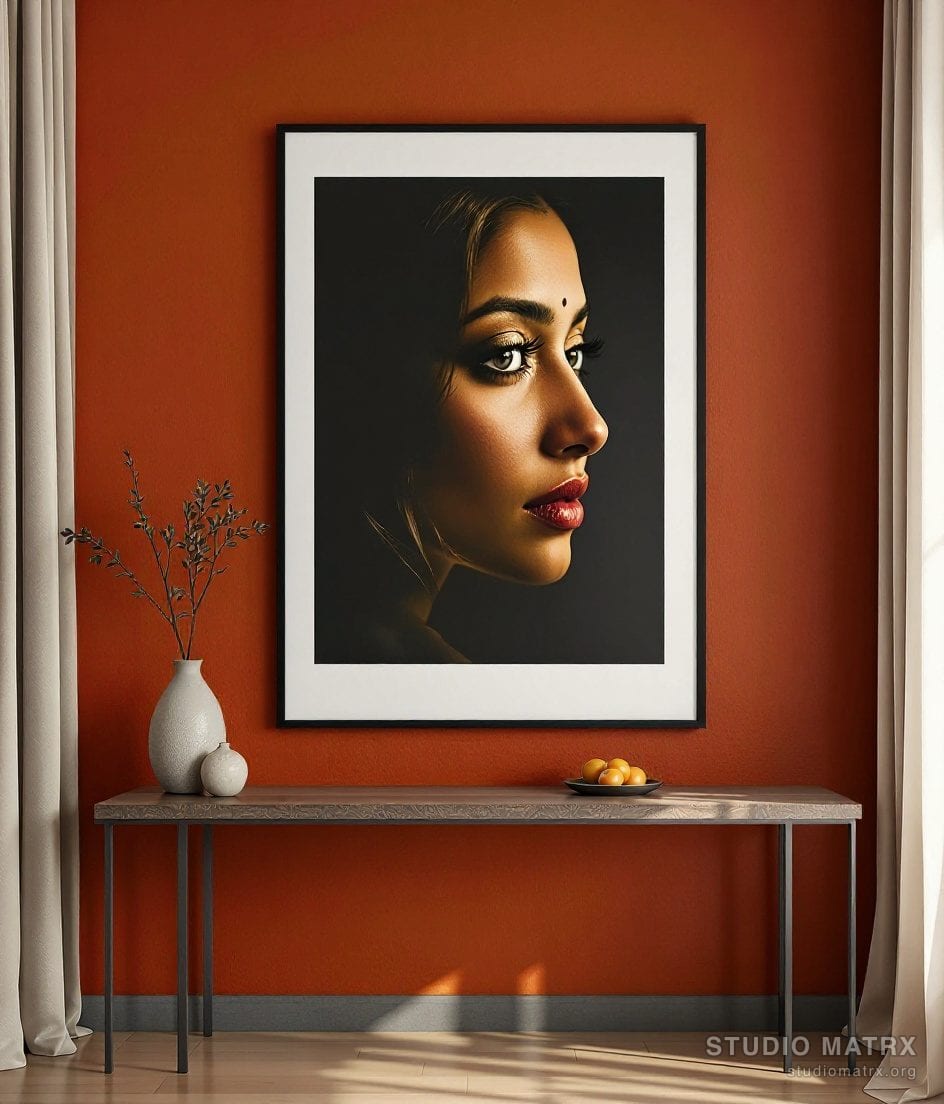 Black And White Portrait Wall Art — Terracotta Wall