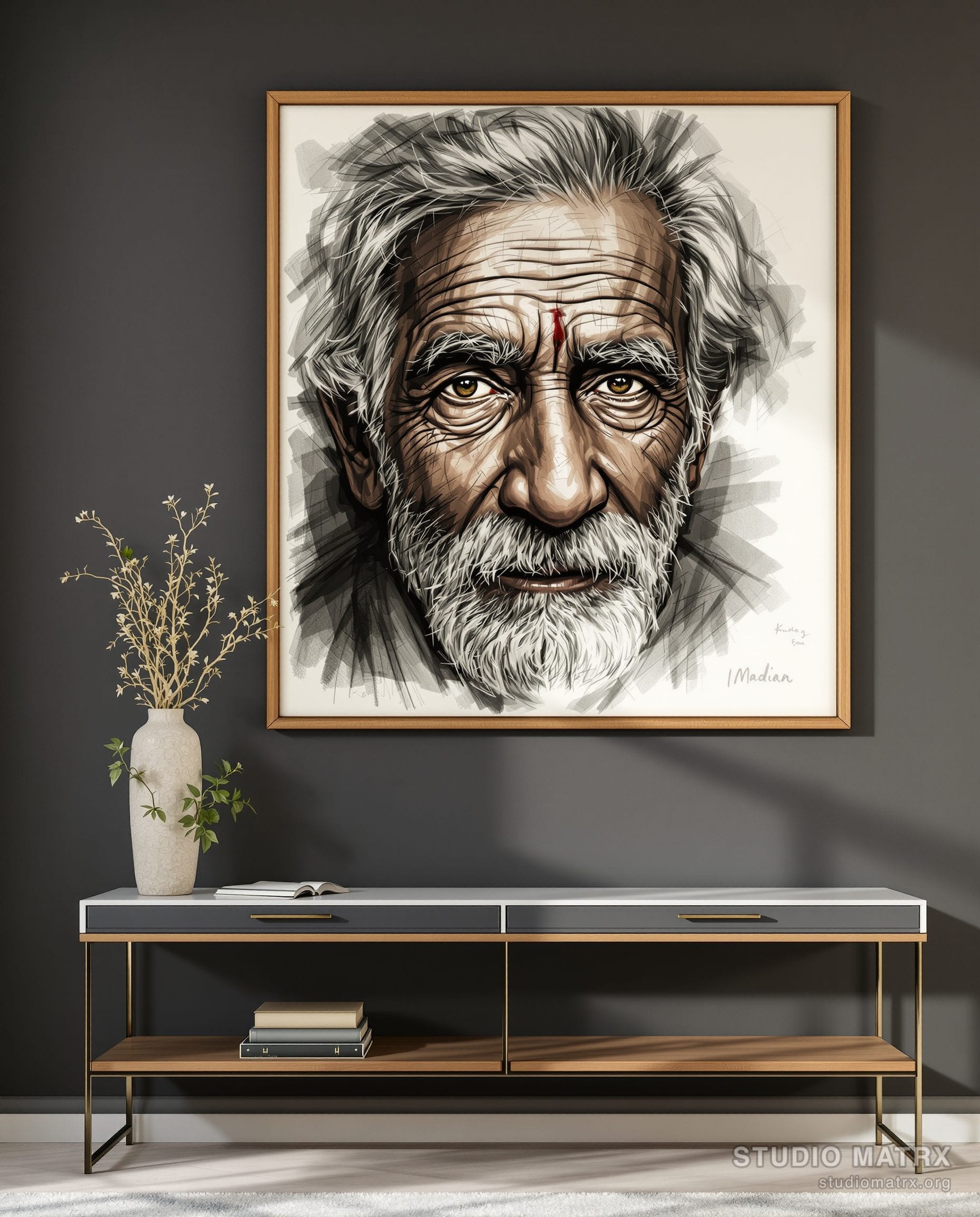 Charcoal Portrait Sketch — Charcoal Wall