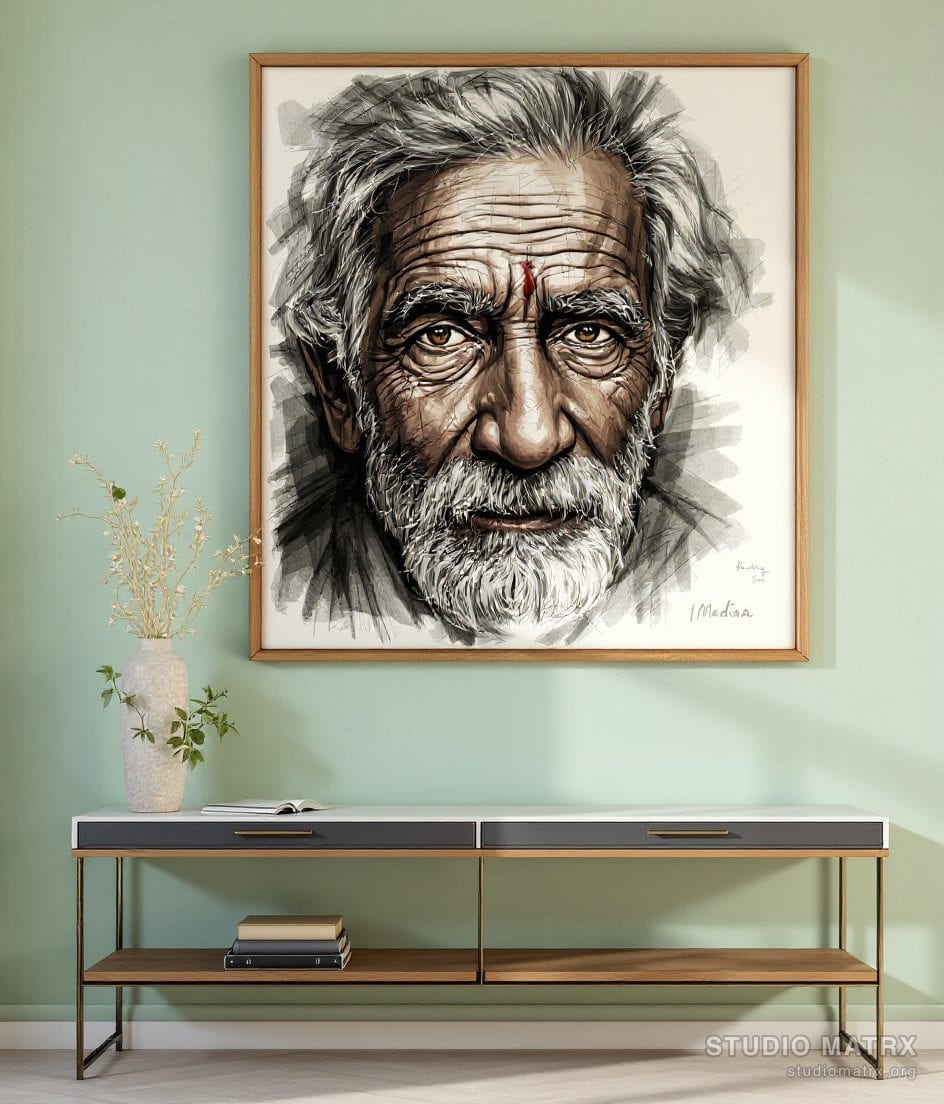 Charcoal Portrait Sketch — Sage Wall