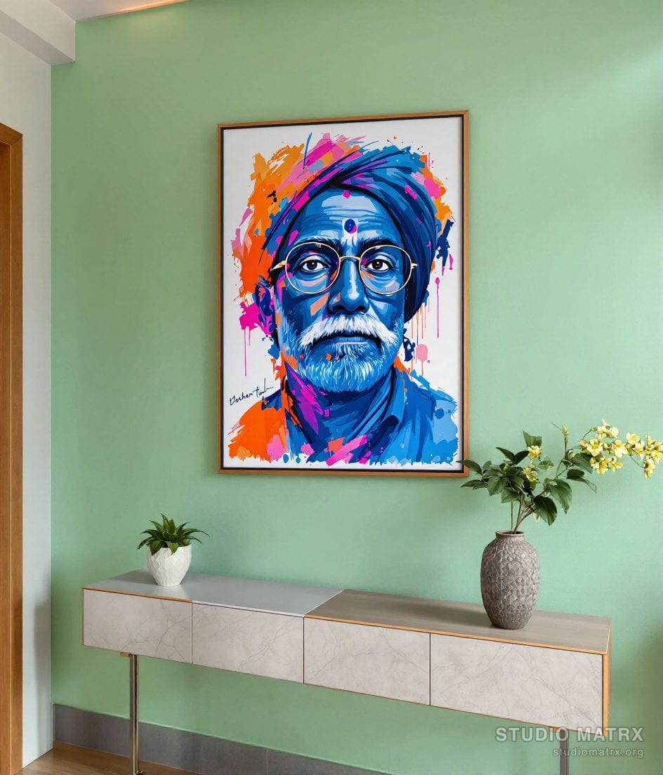 Expressive Colour Portrait — Sage Wall