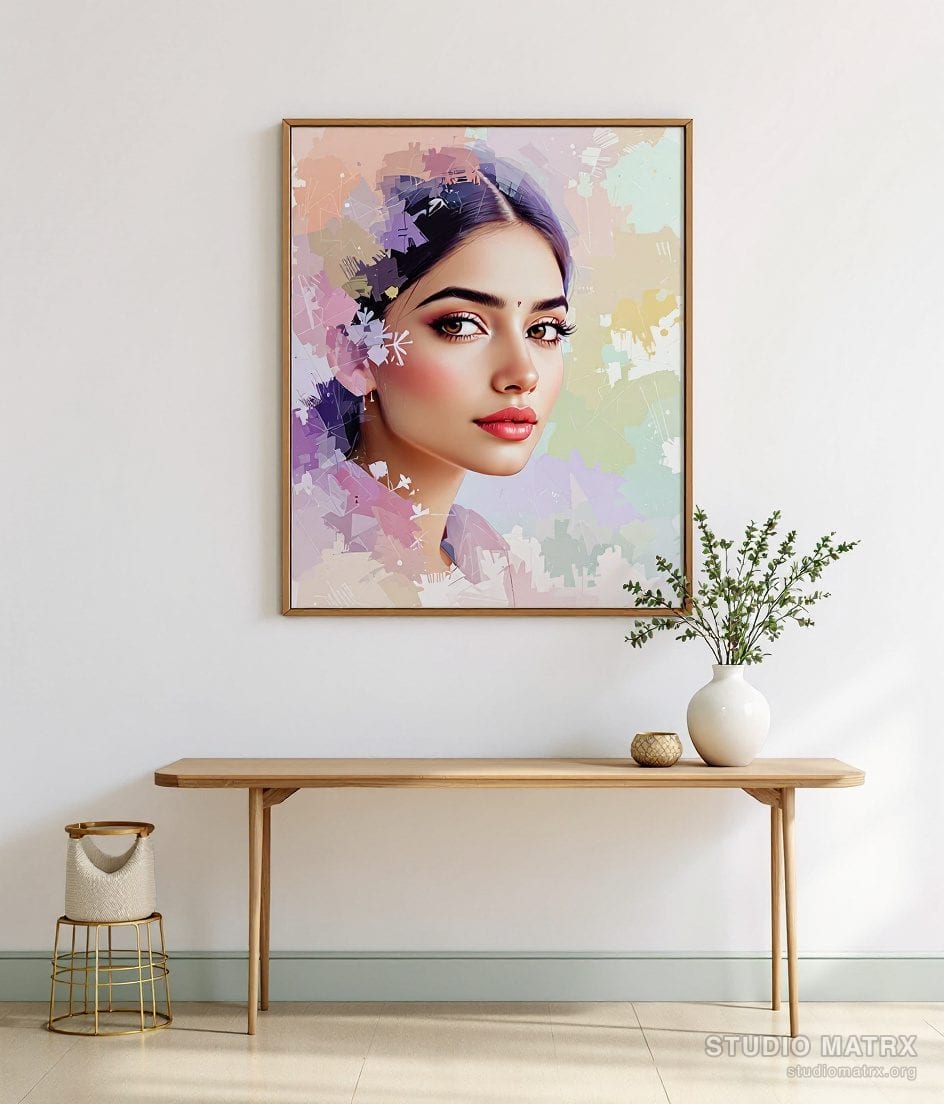 Impressionist Portrait Of A Woman — Warm White Wall