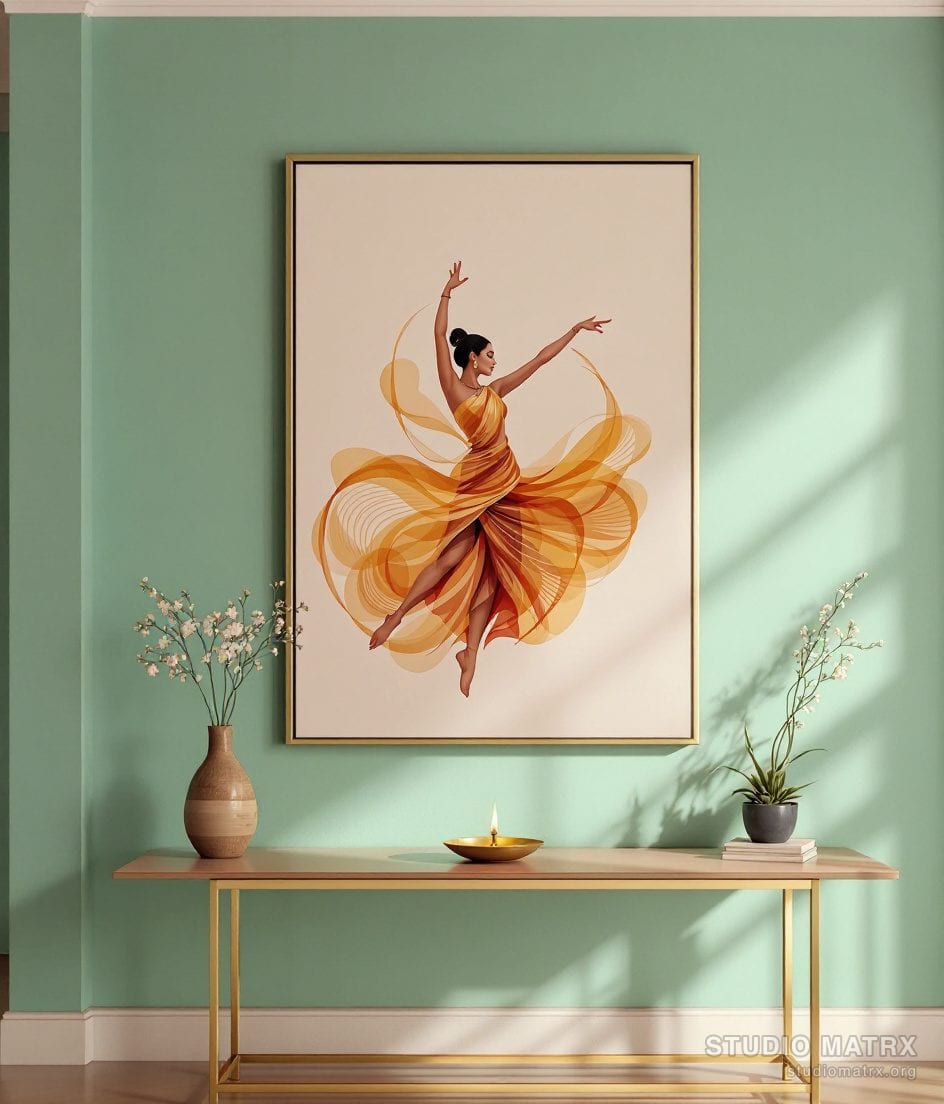 Modern Portrait Of A Dancer — Sage Wall