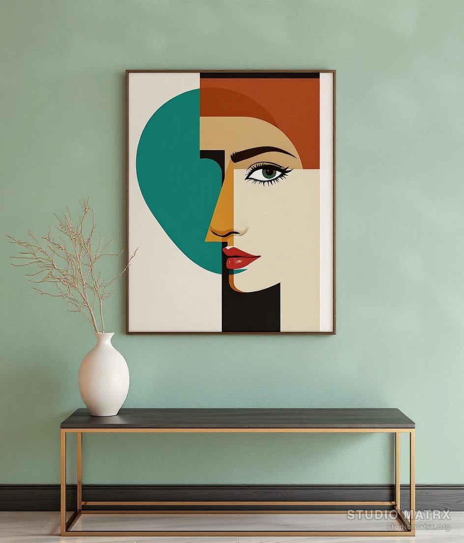 Semi-Abstract Portrait — Sage Wall